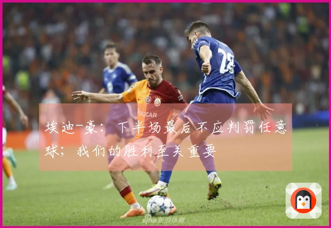 埃迪-豪：下半场最后不应判罚任意球；我们的胜利至关重要